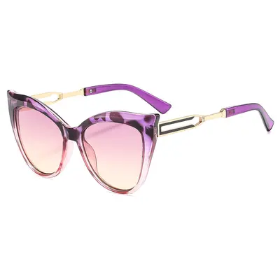 Gradient Cat-Eye Sunglasses, Retro Oversized Frame - 11