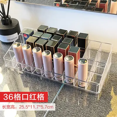 卧室整理口红收纳盒轻奢透明亚克力收纳架桌面化妆品置物架口红架 - 9