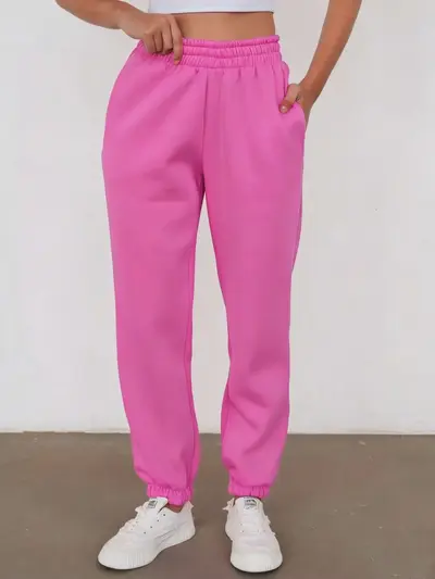 Damen Jogginghose gefüttert, warm, mit Bündchen - 13