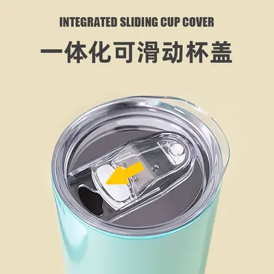 直筒不锈钢保温杯20oz瘦身杯便携车载冰霸杯户外便携水杯礼品杯子