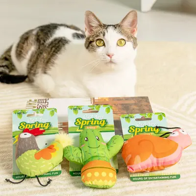 Catnip Cat Toy with Plush Teaser Wand for Kittens - 4