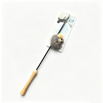 Three-Section Telescopic Cat Feather Wand with Bell - 9