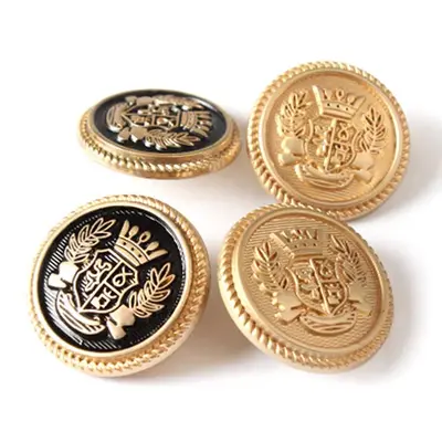 Metal Crown Buttons, JK British College Style for Suit and Jacket