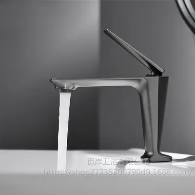All-Copper Hot and Cold Basin Faucet, Gunmetal - 6