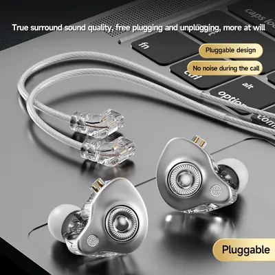 Kabelgebundene In-Ear-Gaming-Kopfhörer mit Geräuschunterdrückung