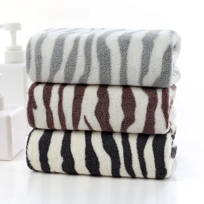 Mercan-Samthandtuch-Set, gestreift und saugfähig - 4