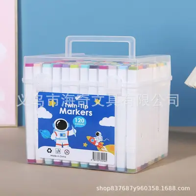 Çift uçlu marker kalem seti, 12 renk, su ile yıkanabilir, anime çizim - 13