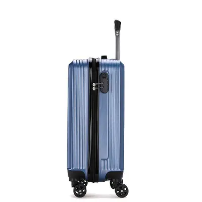 Wholesale luggage 20 inch wheeled trolley bag, silent universal wheels, zippered, combination lock, large capacity cabin size suitcase - 4