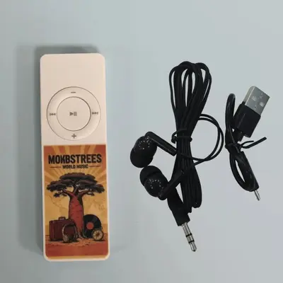 Mini MP3 Player with Card Slot and Earphones