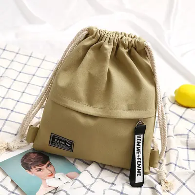 Women's Gathered Canvas Backpack, Lightweight, for School and Classroom - 9