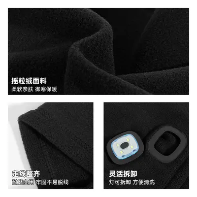 LED Light Night Cycling Balaclava, Windproof Face Mask for Men