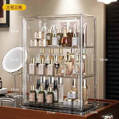 Cosmetic storage box, acrylic, dustproof, multilayer design - 11