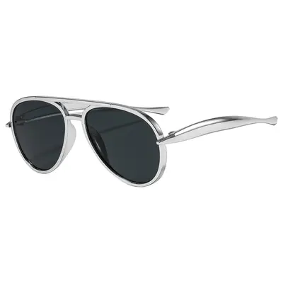 Retro Double-Bridge Oversized Frame Women's Sunglasses - 4