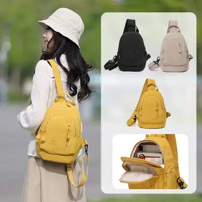 Women's Multifunctional Backpack, Lightweight, Crossbody Chest Bag