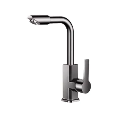 Solid Copper Basin Faucet, Hot and Cold Water, Countertop - 6