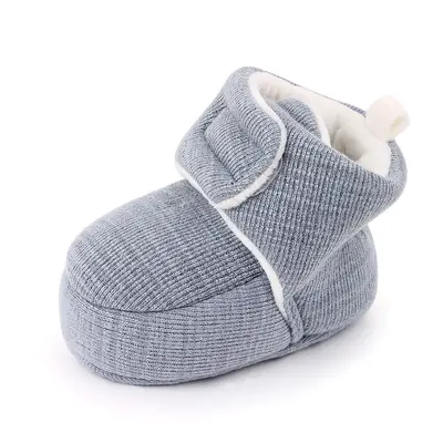 Solid Color Baby Cotton Shoes, Anti-Slip Soft Sole Thermal Footwear - 8