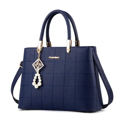 Women's Embroidered Plaid Single Shoulder Crossbody Bag, Large Capacity - 3