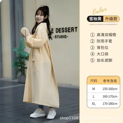 Regenjacke, winddicht, wasserdicht, verlängert - 9