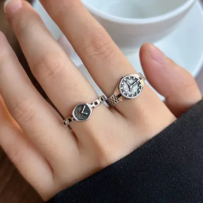 925er Silberring Damen, verstellbar offen