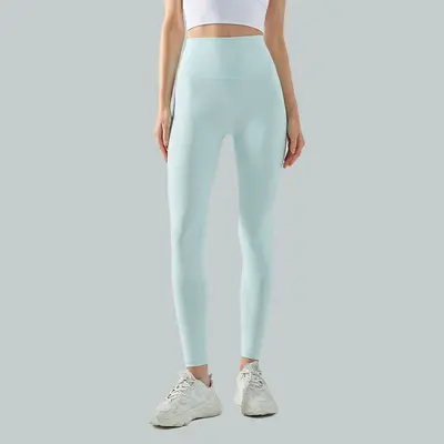 High-Waist-Yogahose mit Bauchkontrolle, doppelseitig gebürstet - 8