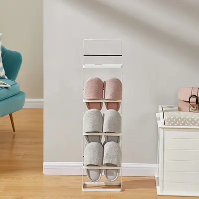 Free-Standing Multi-Layer Carbon Steel Shoe Rack, Double-Sided - 10