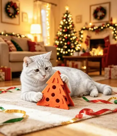 Moving Cat Toy Ball with Bell, Hollow Self-Play Interactive Design - 13