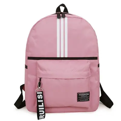 Schulrucksack, gestreiftes Design, großes Fassungsvermögen, unisex