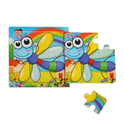 9 parçalı puzzle tahtası, karikatür hayvanlar ve trafik - 8