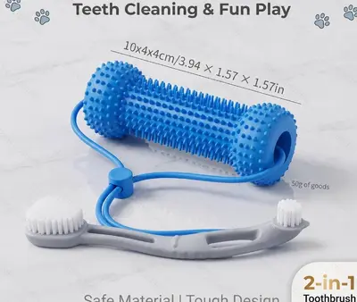 Pet Chew Toy Toothbrush Stick for Easier Teeth Brushing - 12