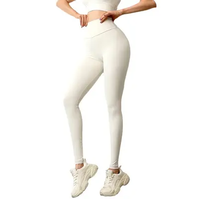 Damen-Yogahose mit hoher Taille, geraut, Pfirsich-Po-Effekt - 5