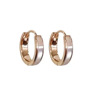 Minimalist ring earrings for women, flat design - 5