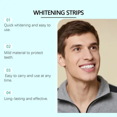 ORALHOE Teeth Whitening Strips, Gentle Formula, Removes Stains - 4