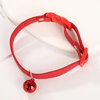 Colorful Velvet Cat Bell Collar, Adjustable, Handmade DIY
