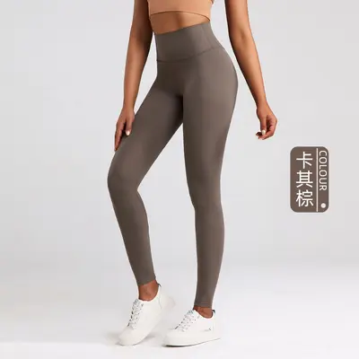 NUF Lycra антибактериальные леггинсы для йоги с эффектом Bare-Feel, женские облегающие спортивные брюки с высокой посадкой, для фитнеса, бега и тренировок, высокоэластичные длинные брюки - 9
