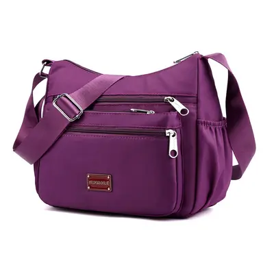 Women's Nylon Canvas Crossbody Bag, Large Capacity, Multi-Compartment - 10