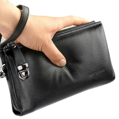 Men's Handbag, Genuine Top-Grain Cowhide Leather, Large Capacity Everyday Business Bag - 4