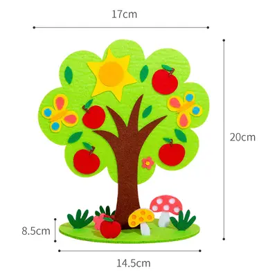 儿童益智玩具四季树幼儿园手工课制作不织布diy材料包摆地摊玩具 - 6