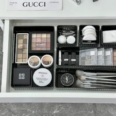 Acryl-Frisiertisch Kosmetik-Aufbewahrungsbox mit Schubladenteilung