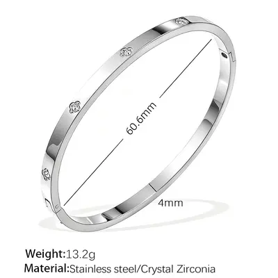 Titanstahl-Armband mit Sechsstern-Verschluss, 18k vergoldet - 7