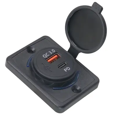 Sınır ötesi çok satan otobüs ve karavan hızlı şarj modifiye USB şarj cihazı 48 watt PD bağlantı noktası hızlı şarj araç şarj cihazı