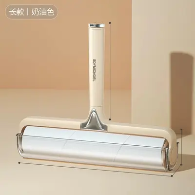 Fusselroller mit langem Stab, abziehbare Rollen zum Austausch, Fusselentferner für Betten, Kleidung, Haare und Tierhaare - 7
