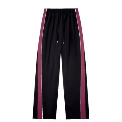 Men's Sweatpants with Contrast Side Stripes, Elastic Waist, European Sizing