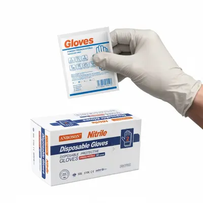 Disposable Nitrile Gloves, 2-Piece Pack, Individually Packaged - 9