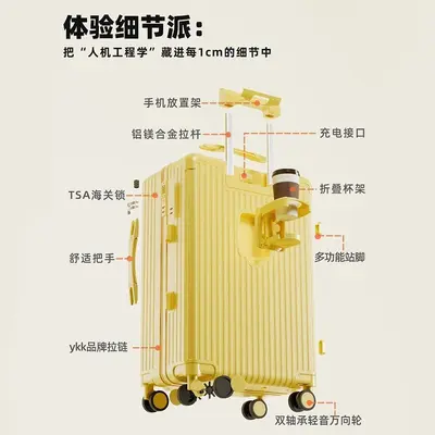 20-Inch Women's Thickened Carry-On Suitcase, Zipper, Durable - 4