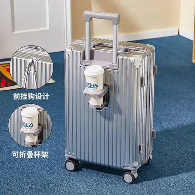 Front-Opening Trolley Suitcase, 24 inch PC, Combination Lock, Sit-On Design - 10