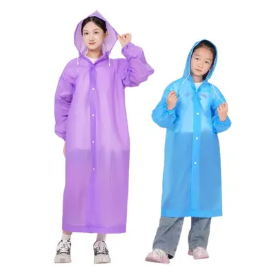eva雨衣一体式全身加厚防爆雨成人户外旅游雨披非一次性儿童雨衣 - 6