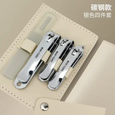 指甲剪套装修甲刀大号便携pu皮套斜口指甲钳美甲工具跨境出口专供 - 7