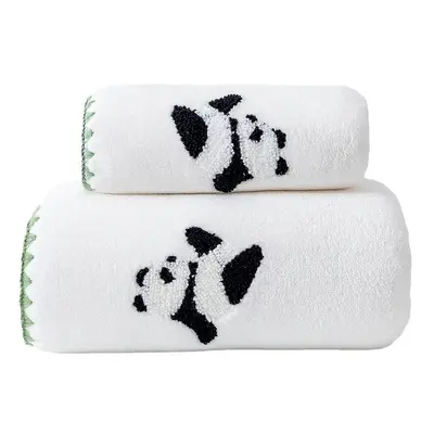 Korallenflausch-Handtuchset für Babys, gestickt, wassersaugend - 5