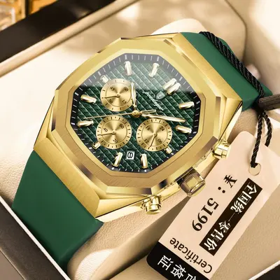 POEDAGAR Herrenuhr, wasserdicht, Chronograph - 12