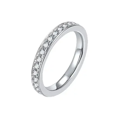 S925 Sterling Silver Moissanite Starry Stacking Ring for Women